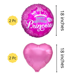 Happy Birthday Princess Balloon Bouquet - Pk / 5