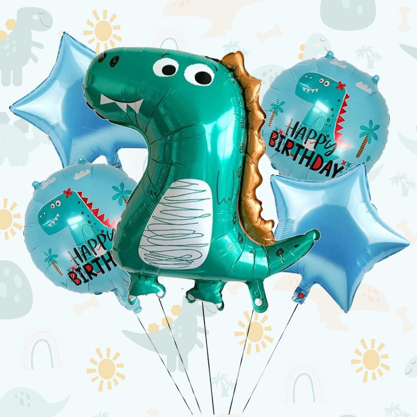 Cute Dinosaur Balloon Bouquet - Pk / 5