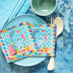 Magical Mermaid under the sea Paper Napkins - 40 / Pack