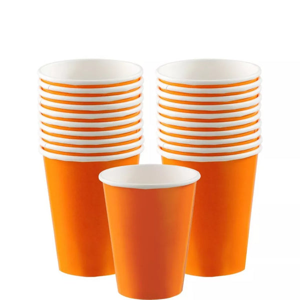 Orange Paper Cups - 20/pk