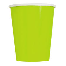 Neon Green Paper Cups - 20/pk