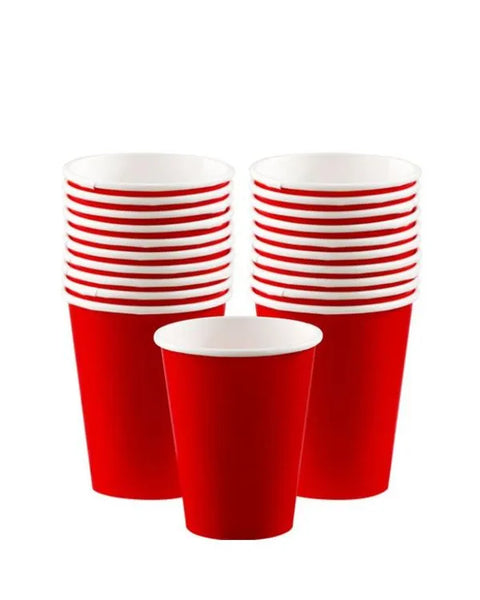 Red Paper Cups - 20/pk