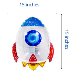 Birthday Blast Space Rocket Balloon Bouquet - Pk / 5