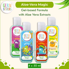 Smart Shield Face Masks for Kids age 3-7 years- 6/pk with Complimentary 4x50ml Germ Busters Hand Sanitizers