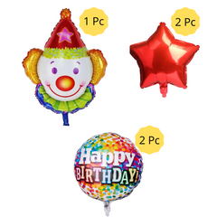 Circus Clown Balloon Bouquet - Pk / 5