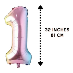 Giant number 1 Gradient Shaded Foil Balloon - 32 inches