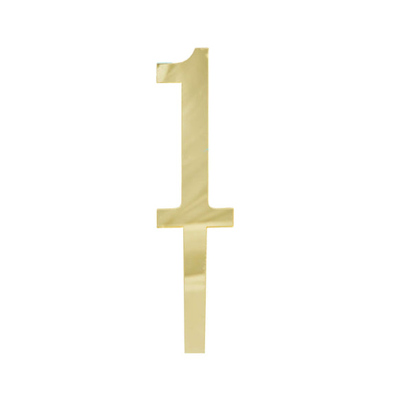 Golden Acrylic Mirror Cake Topper