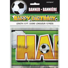 3D Football "Happy Birthday" Banner - 12 feet