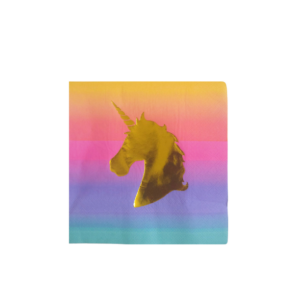 Gold Foil unicorn Paper Napkins - 40 / Pack