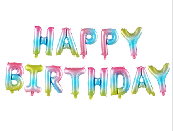 "Happy Birthday" Letter Foil Balloon