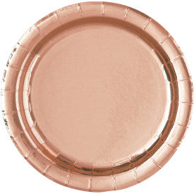Rose Gold Paper Plates - 8/pack