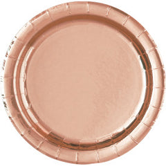 Rose Gold Paper Plates - 8/pack
