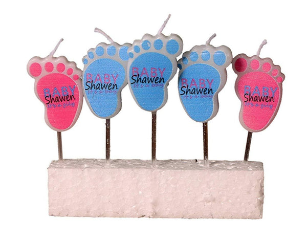 Baby Shower Footprint Candle - Pack of 5 pcs