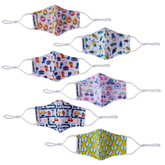 Smart Shield Face Masks for Kids age 3-7 years- 6/pk with Complimentary 4x50ml Germ Busters Hand Sanitizers