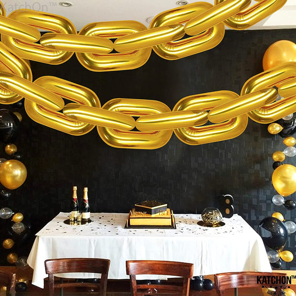 Gold Chain Foil Balloons Garland - 10.8 Feet