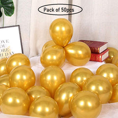 Metallic Latex Balloons - 50/Pk