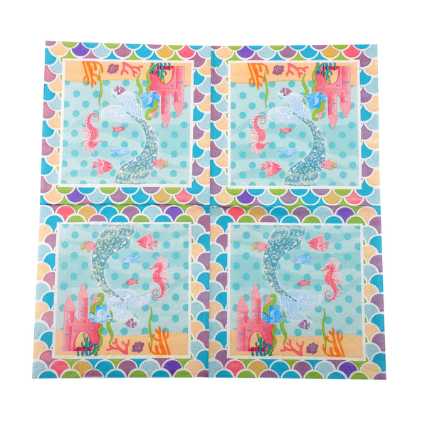Magical Mermaid Paper Napkins - 40 / Pack