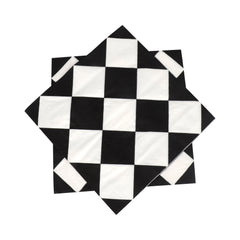 Diamond Checked Print 2 ply Paper Napkins - Pk/40