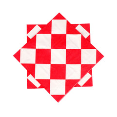 Diamond Checked Print 2 ply Paper Napkins - Pk/40