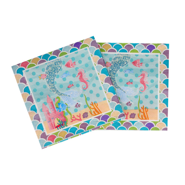 Magical Mermaid Paper Napkins - 40 / Pack