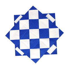 Diamond Checked Print 2 ply Paper Napkins - Pk/40