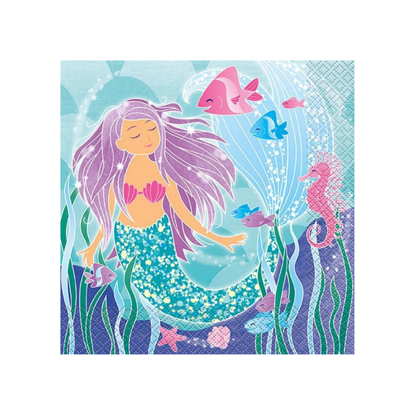 Magical Mermaid Paper Napkins - 40 / Pack