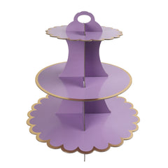 Gold Foil Scalloped Cupcake stand - 3 tier
