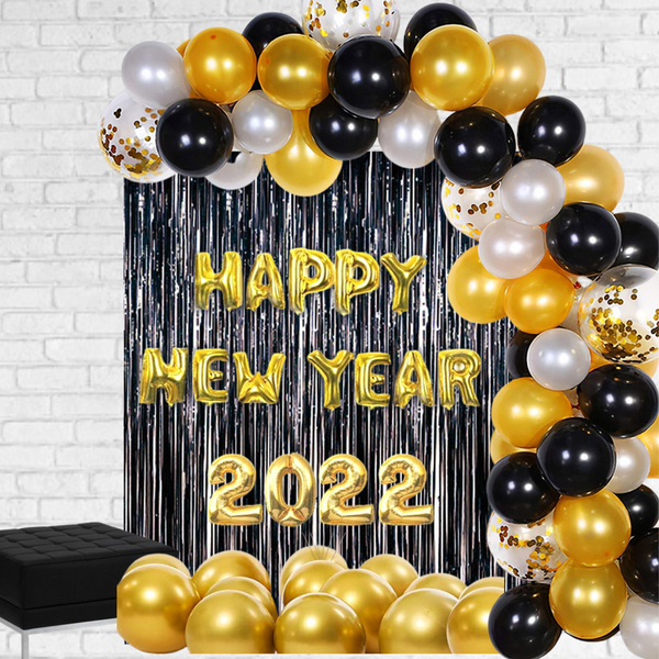 Happy New Year 2022 DIY Balloon garland arch - 225/Pk