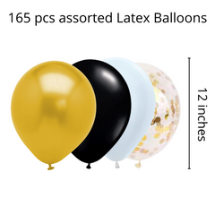 Crown Black & Gold DIY Balloon garland arch - 172/Pk