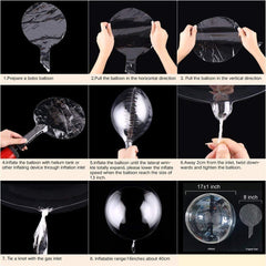 Bubble Bobo Balloons 18 in Transparent PVC Clear Balloons - 5 / Pk