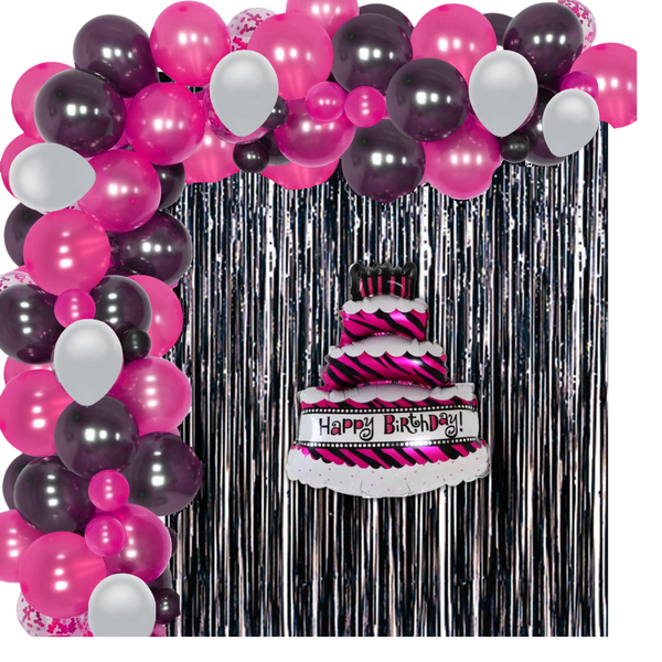 Three tier Cake Happy Birthday DIY Balloon garland arch - 105/Pk