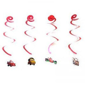 Disney Pixar Cars Party Danglers & Swirls- Pack of 10 Pieces