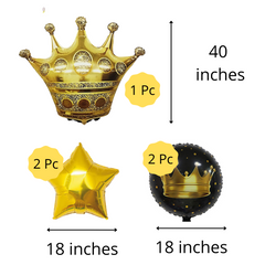 Crown Black & Gold DIY Balloon garland arch - 172/Pk