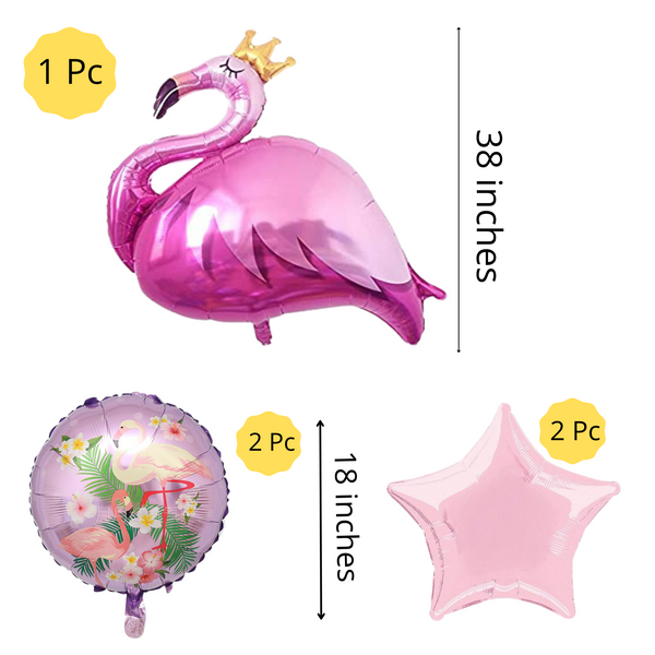 Royal flamingo Balloon Bouquet - Pk / 5