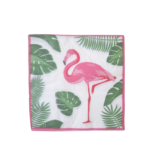 Tropical Flamingo 2 Ply Paper Napkins - Pack of 40 Sheets