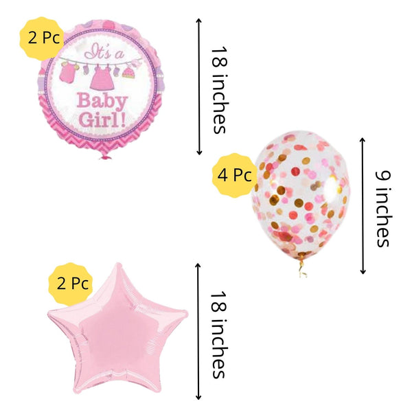 It's a Baby Girl Balloon Bouquet Pink – Pk / 9