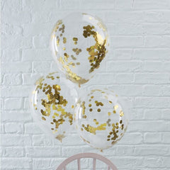 15" Confetti Balloons - 5/pack