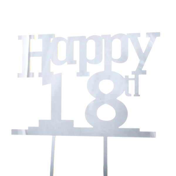 "Happy 18th" Acrylic Cake Topper
