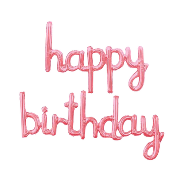 Cursive Gold "Happy Birthday" Letter Foil Balloon