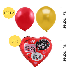 Valentine Love & Anniversary Balloon DIY decor set - 110/Pk