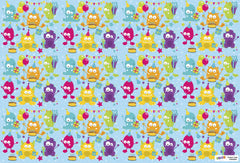 Monster Gift Wrapping Paper with Name Tags – Pk / 40 pcs