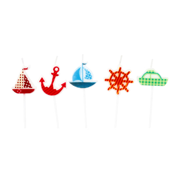 Ship Ahoy Sailing Nautical design Candle -5/ Pk