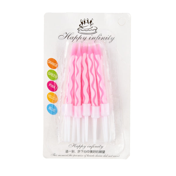 Spiral Cake Candles - Pack of 10