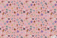 Girly Chic Gift Wrapping Paper with Name Tags – Pk / 40 pcs