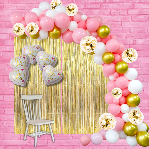 "I Love You" proposal, Valentine's day & Anniversary Balloon DIY decor set - 214/Pk