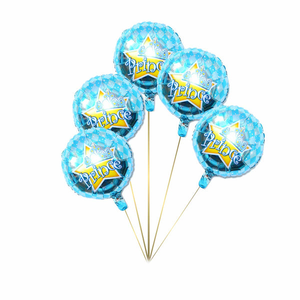 Prince Foil Balloon - Pk / 5