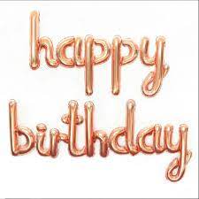 Cursive Gold "Happy Birthday" Letter Foil Balloon