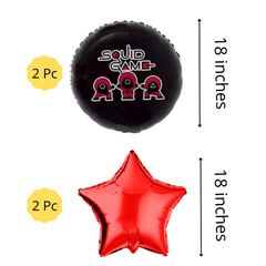 Squid Game Foil Balloon Bouquet - Pk / 5