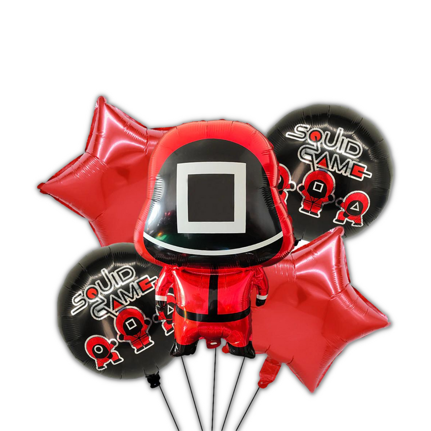 Squid Game Foil Balloon Bouquet - Pk / 5