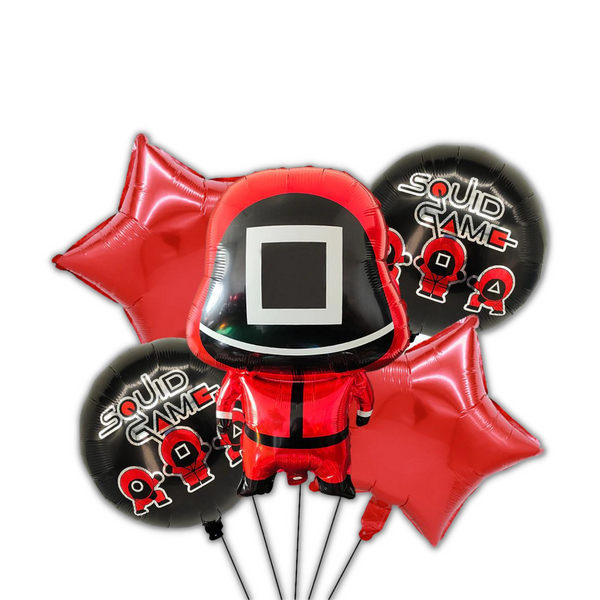 Squid Game Foil Balloon Bouquet - Pk / 5